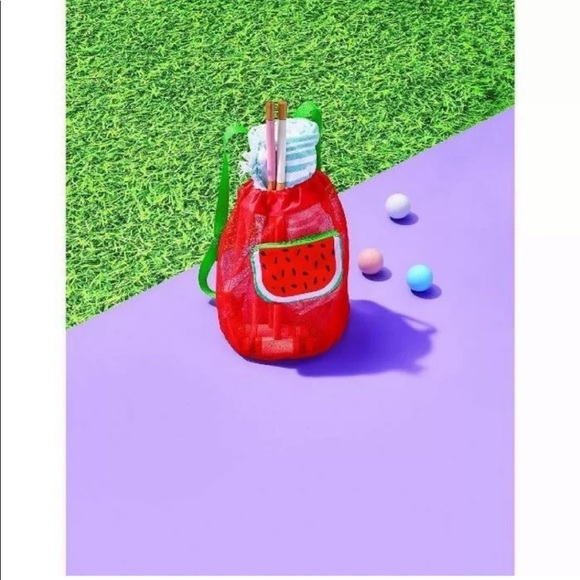 Sun Squad Red Watermelon Foldable Mesh Tote Bag - NWT - Picture 7 of 7